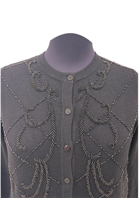 Cardigan con ricami CECILIA BENETTI | Maglie | 92 560NERO